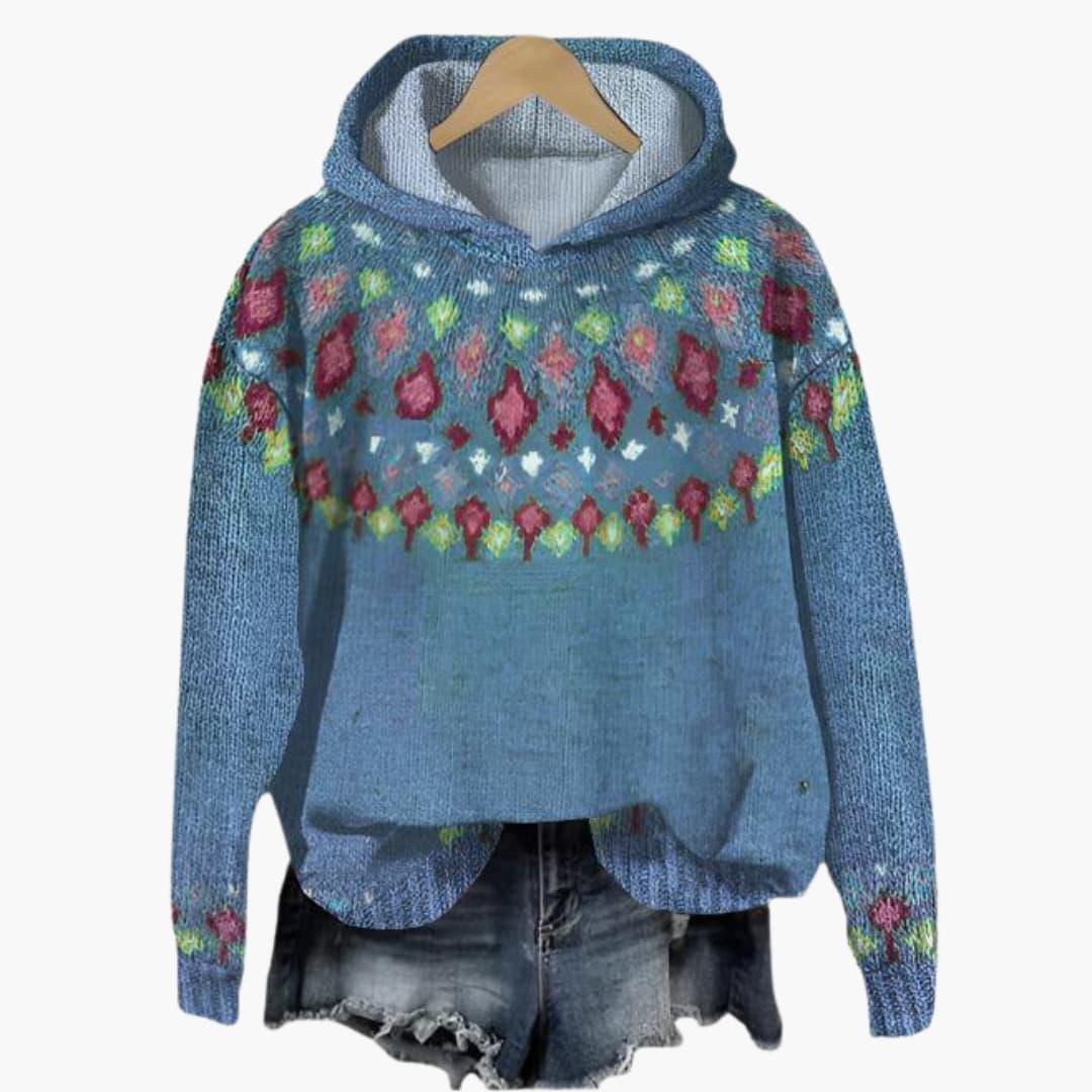 Floral Print Hoodie for Women - Cozy & Stylish Comfort