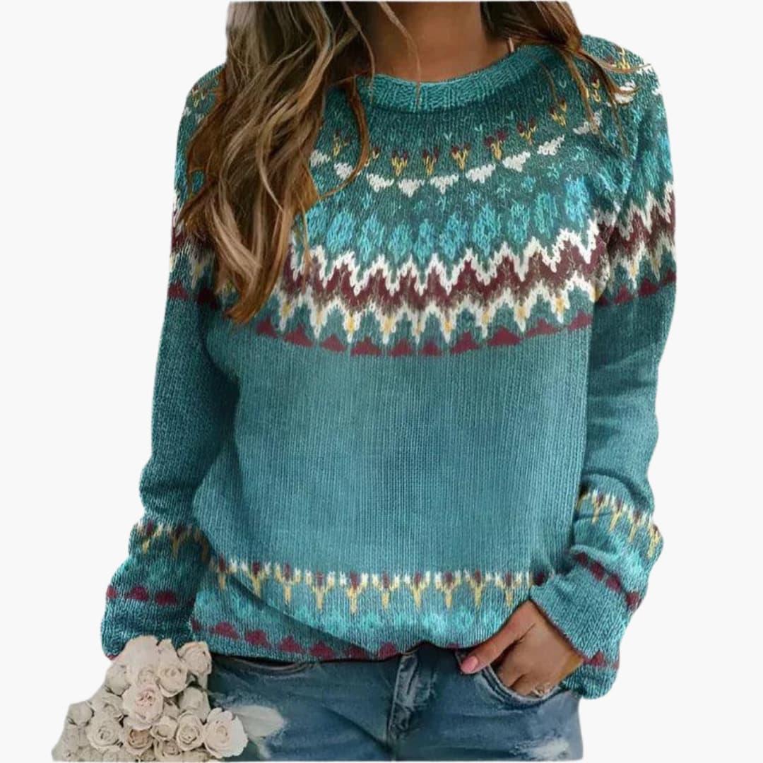 Vintage Pullover Sweater for Women - Cozy Knit Design