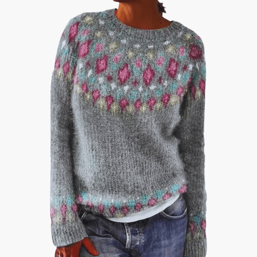 Casual Winter Sweater for Women - Soft Knit & Striped Design