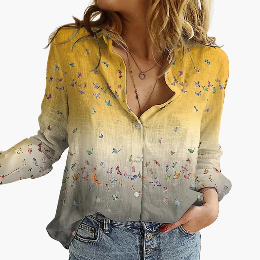 Butterfly Print Blouse - Elegant Style for Women’s Wardrobe