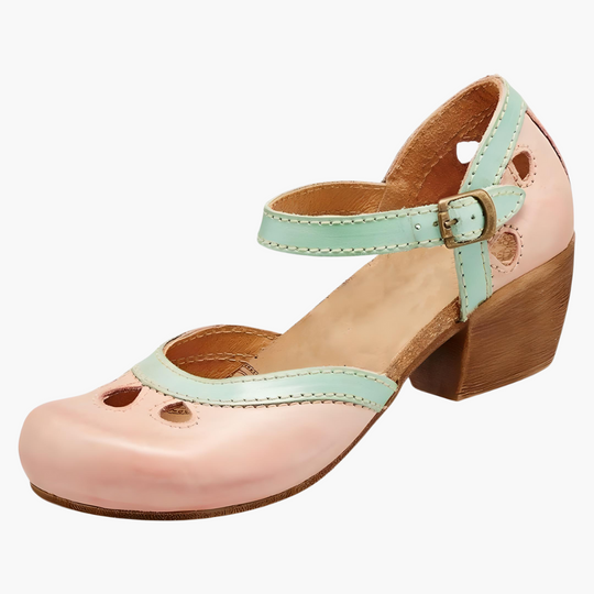 Women’s closed-toe summer sandals with ankle strap and cut-outs
