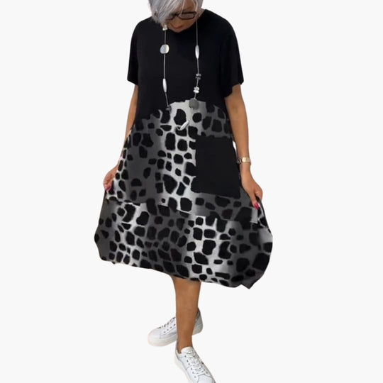 Summer Dress - Women’s Loose Casual Fit with Animal Print