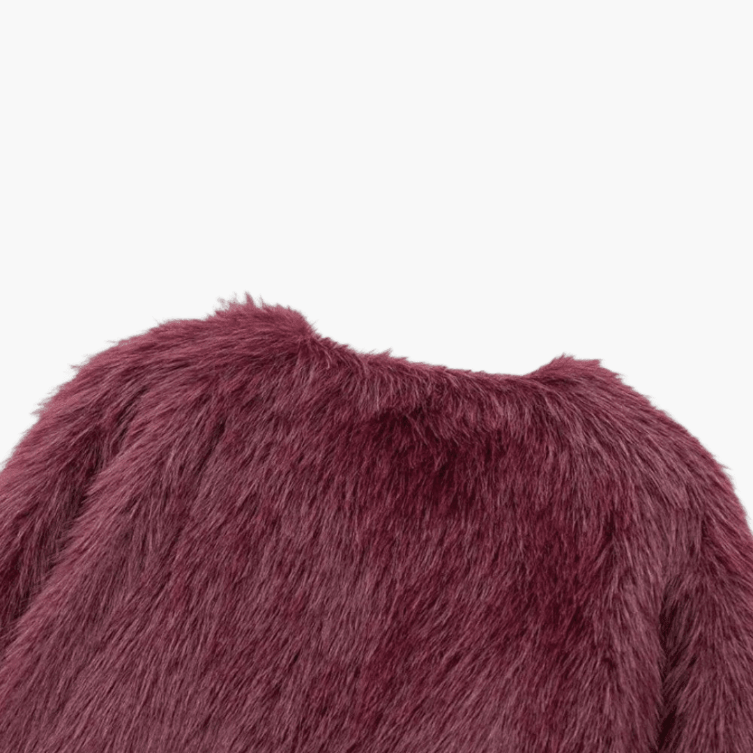 Plush Cropped Faux Fur Jacket – Women's Winter Essential
