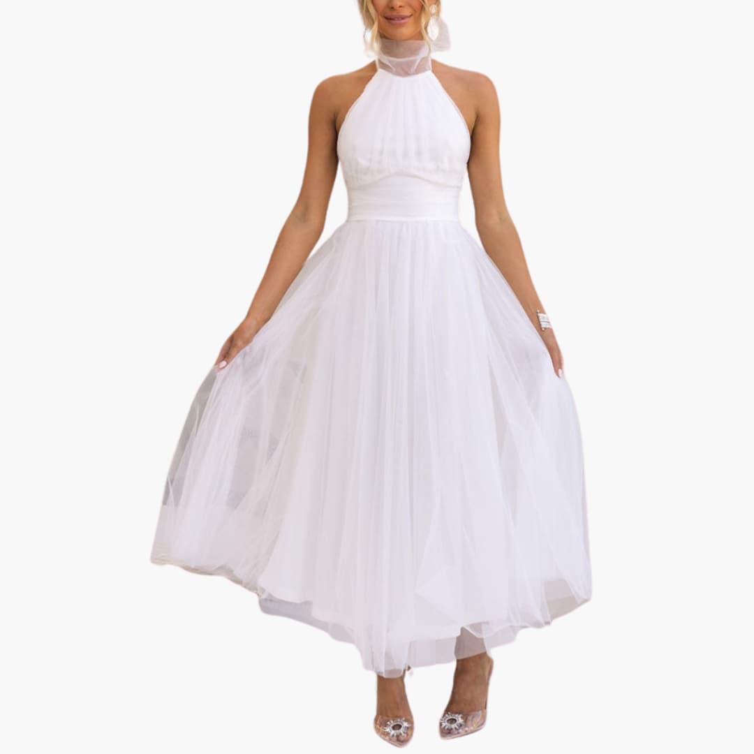 Elegant Maxi Dress - Flowy Sleeveless Fit for Women’s Events