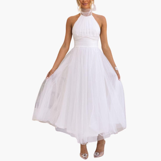 Elegant Maxi Dress - Flowy Sleeveless Fit for Women’s Events