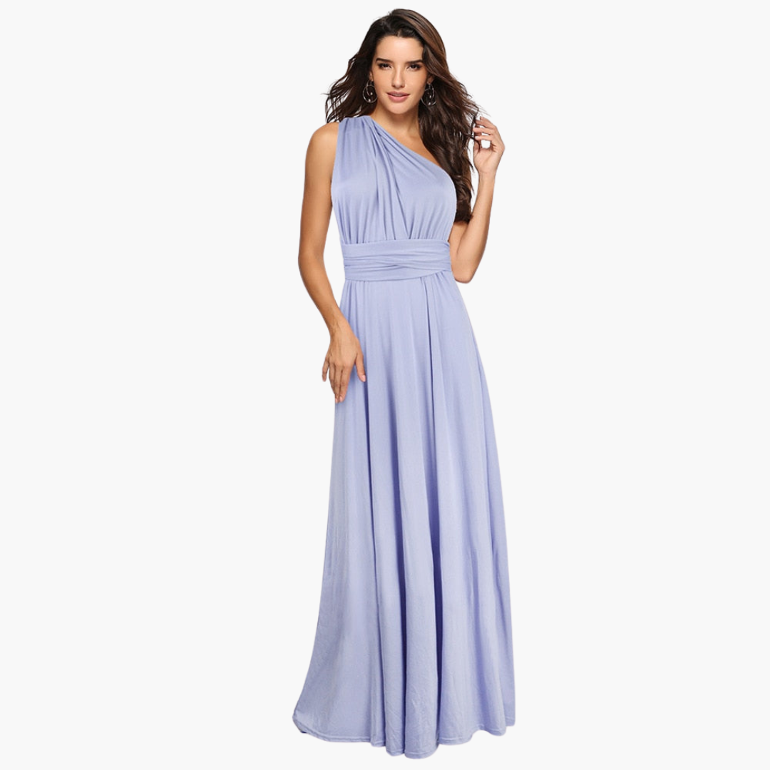 Elegant V-Neck Evening Dress - for Women with Formal Flair