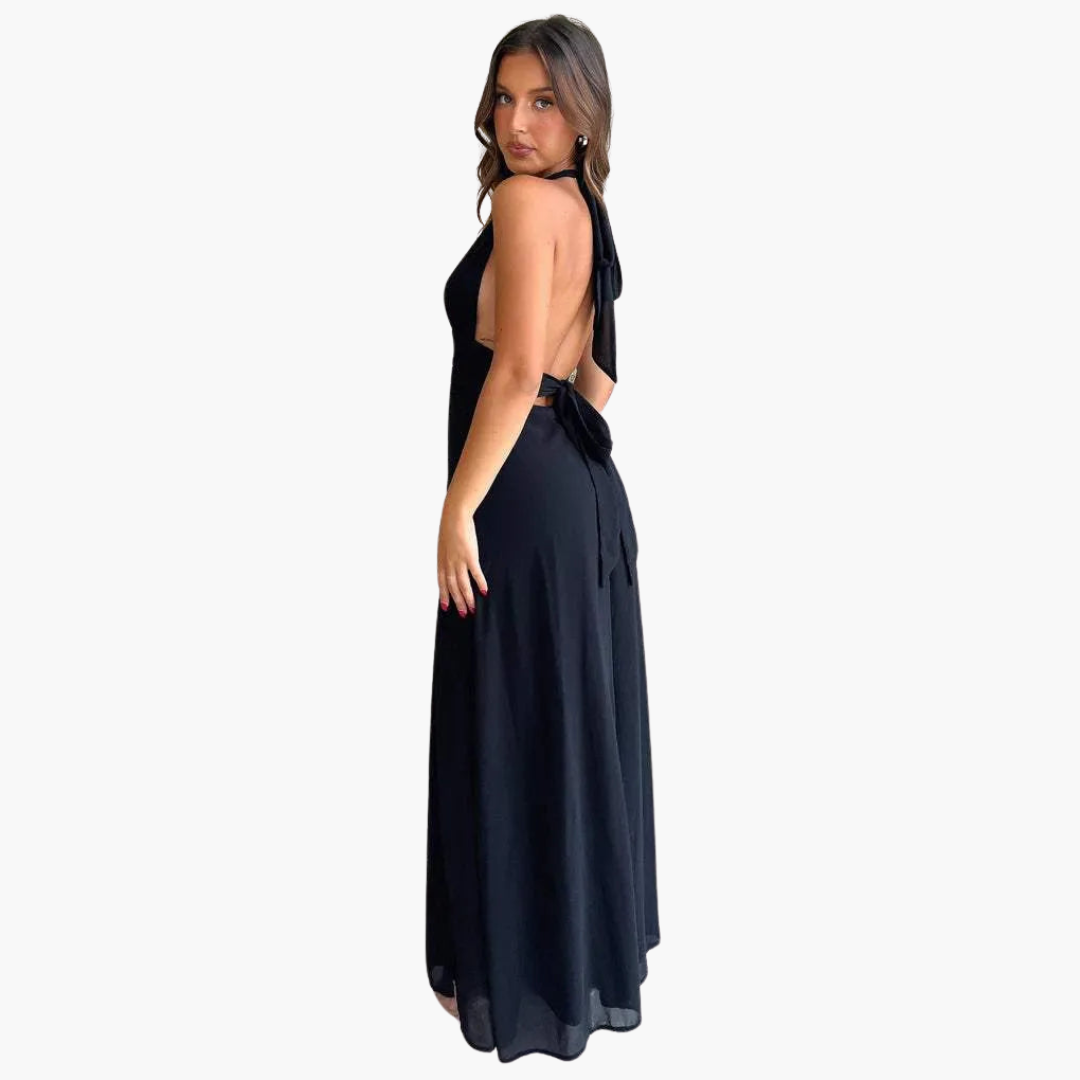 Halter Slit Maxi Dress - For Women’s Elegant Evenings