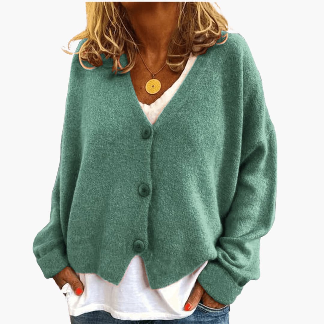 Knitted Button Cardigan for Women - Soft & Cozy Layering Piece