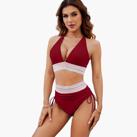 High-Waisted Bikini Set for Women – Chic Two-Piece Swimwear