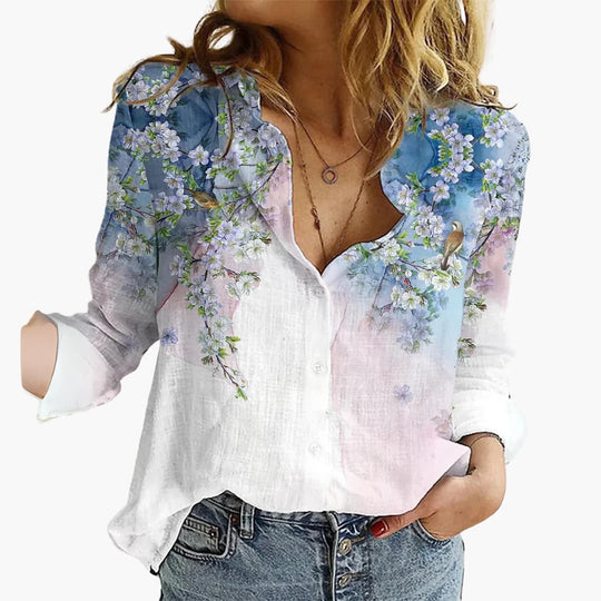 Butterfly Print Blouse - Elegant Style for Women’s Wardrobe