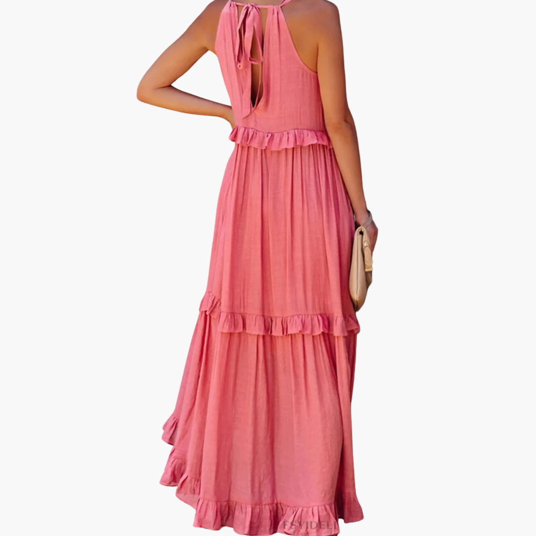 Ruffle Breeze Maxi Dress - Women's Flowy Summer Outfit