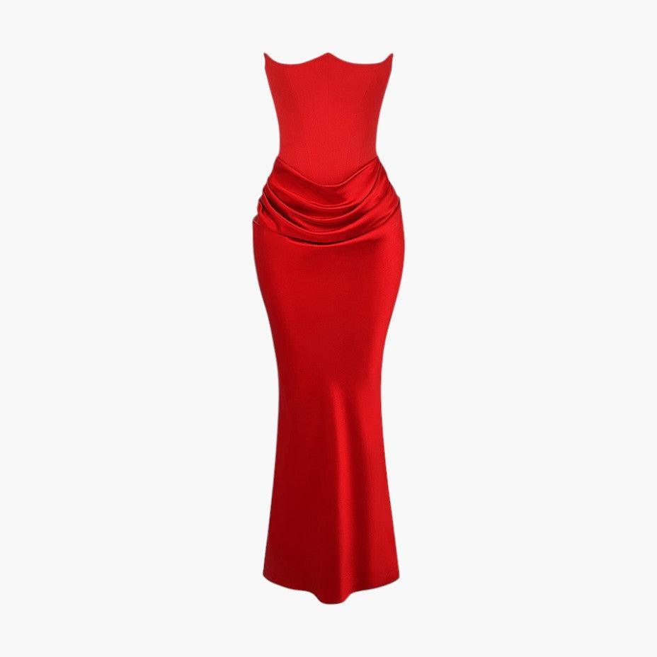 Elegant V-Neck Maxi Dress - Sleeveless Formal for Women