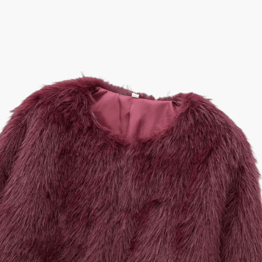 Plush Cropped Faux Fur Jacket – Women's Winter Essential