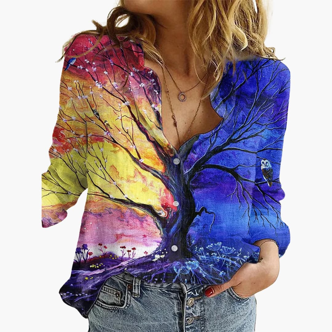 Butterfly Print Blouse - Elegant Style for Women’s Wardrobe