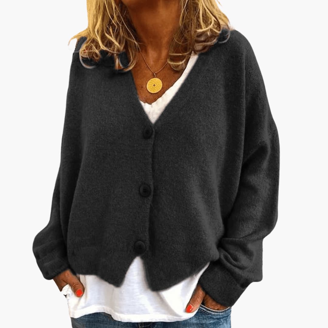Knitted Button Cardigan for Women - Soft & Cozy Layering Piece