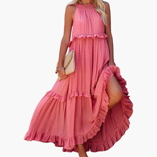 Ruffle Breeze Maxi Dress - Women's Flowy Summer Outfit