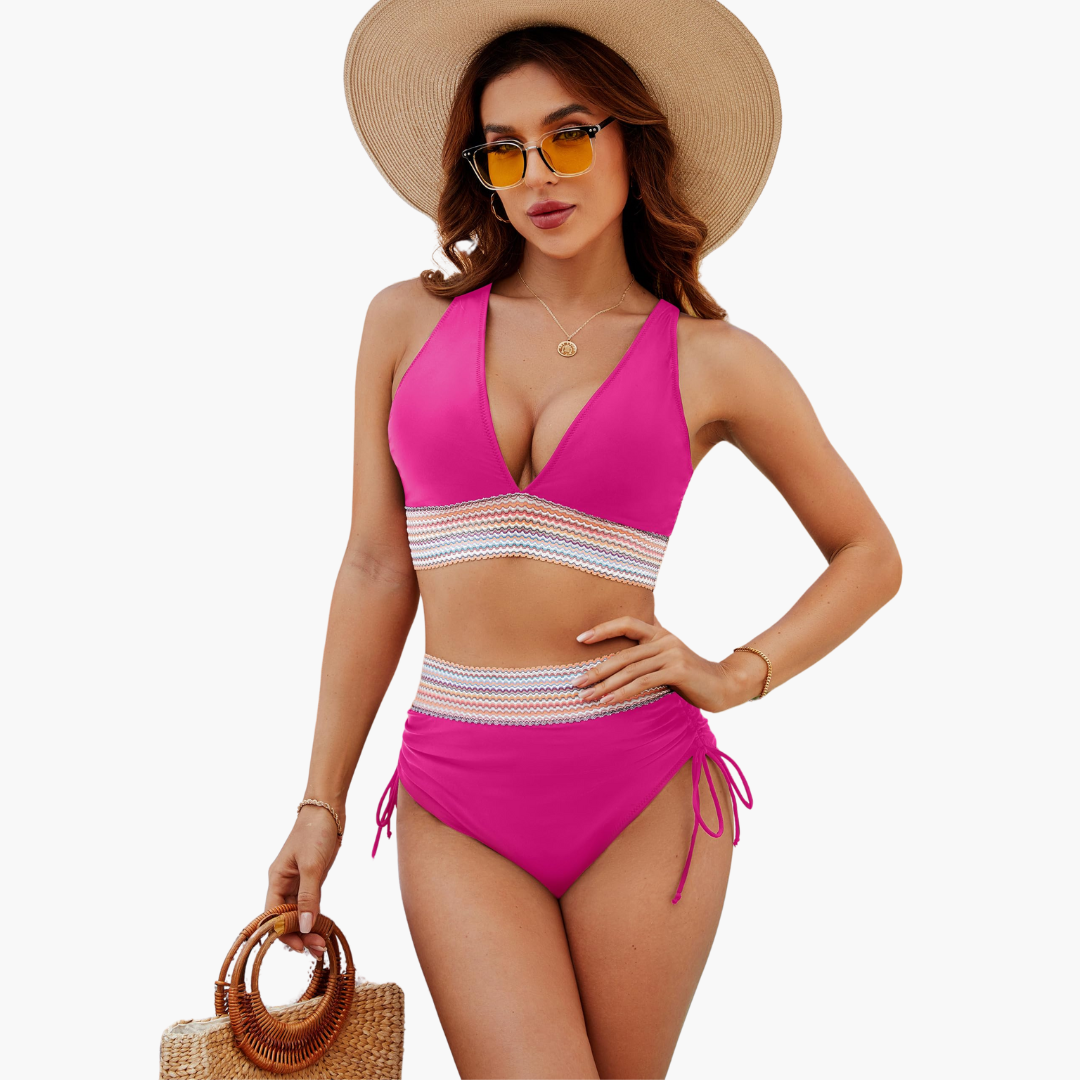 High-Waisted Bikini Set for Women – Chic Two-Piece Swimwear