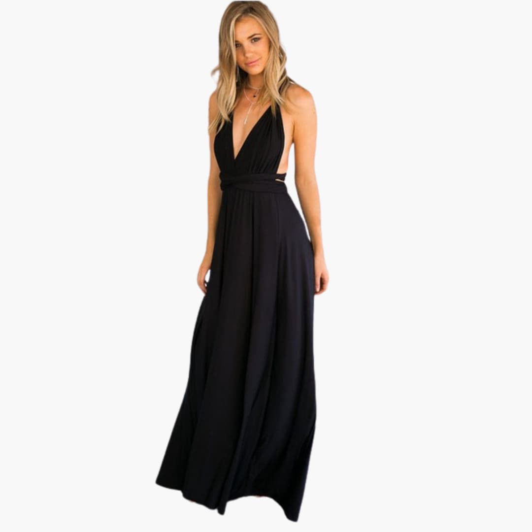 Convertible Maxi Dress for Women - Backless Multiway Bridesmaid