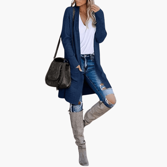 Layering Knit Cardigan – Women's Comfortable Longline Sweater