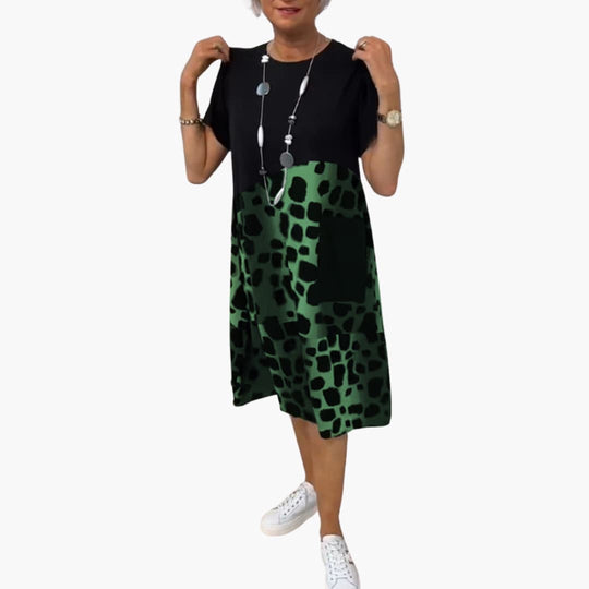 Summer Dress - Women’s Loose Casual Fit with Animal Print