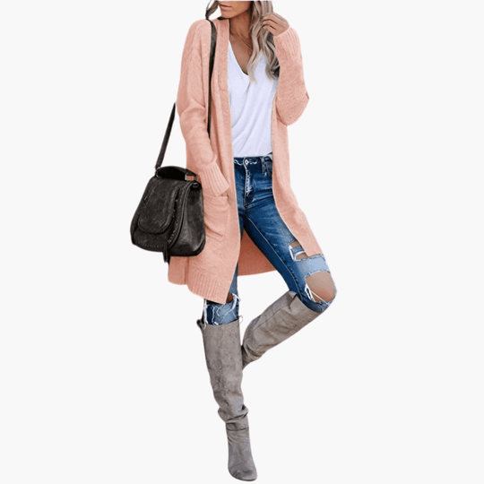 Layering Knit Cardigan – Women's Comfortable Longline Sweater