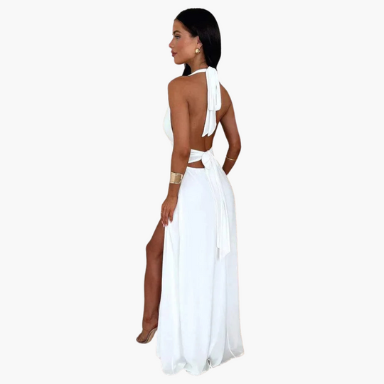 Halter Slit Maxi Dress - For Women’s Elegant Evenings