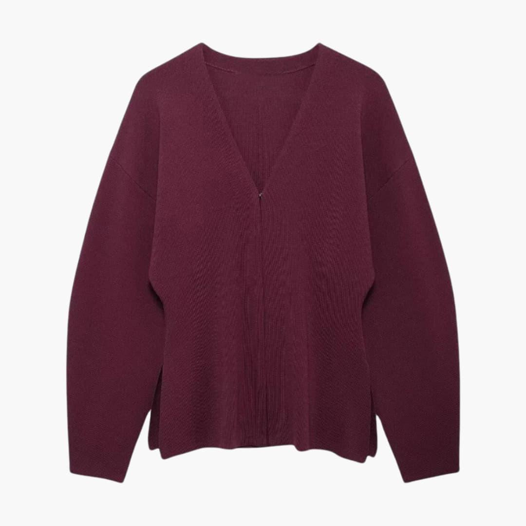 Fitted Knit Cardigan for Women - Lightweight Slim Fit Style