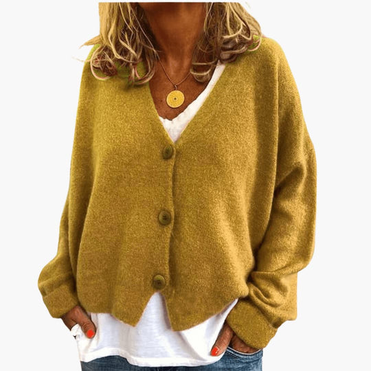 Knitted Button Cardigan for Women - Soft & Cozy Layering Piece