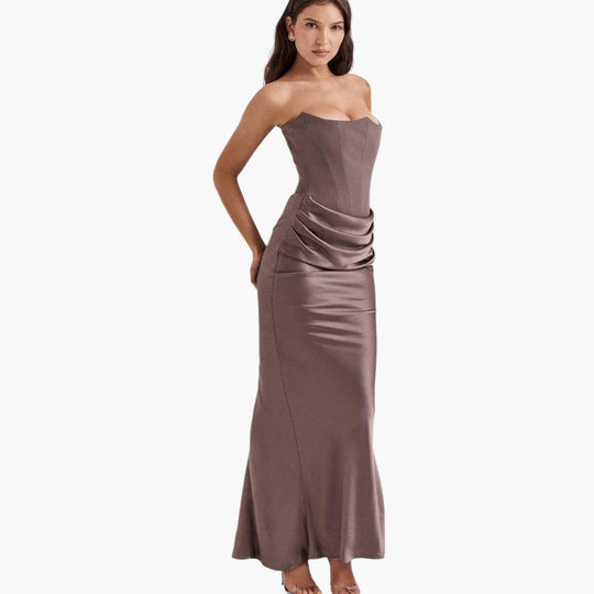 Elegant V-Neck Maxi Dress - Sleeveless Formal for Women
