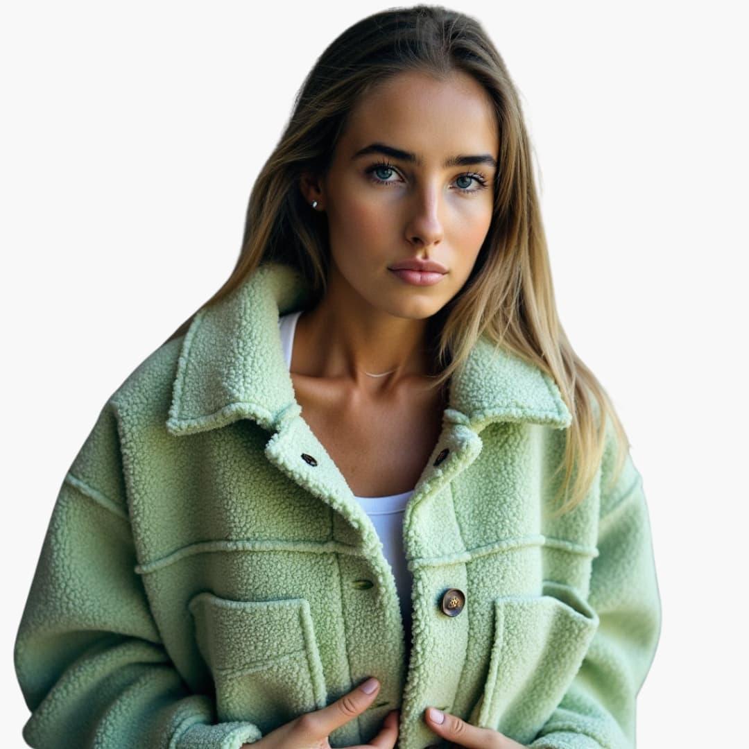 Elegant Wool Winter Coat – Women's Tailored Longline Fit
