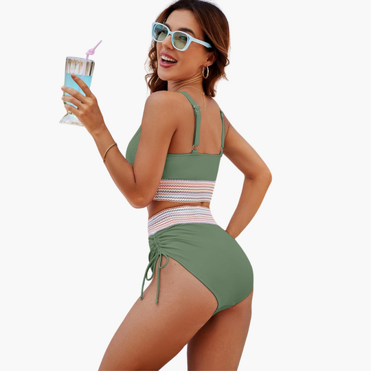 High-Waisted Bikini Set for Women – Chic Two-Piece Swimwear