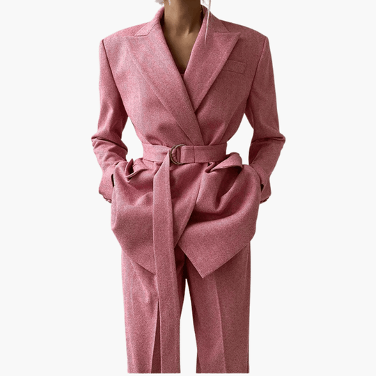 Women's 3 piece suit set with blazer corset and trousers