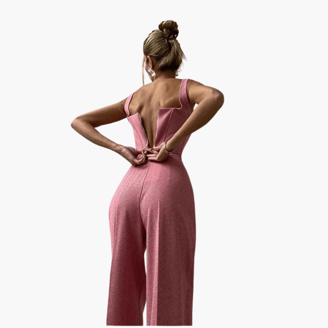 Women's 3 piece suit set with blazer corset and trousers