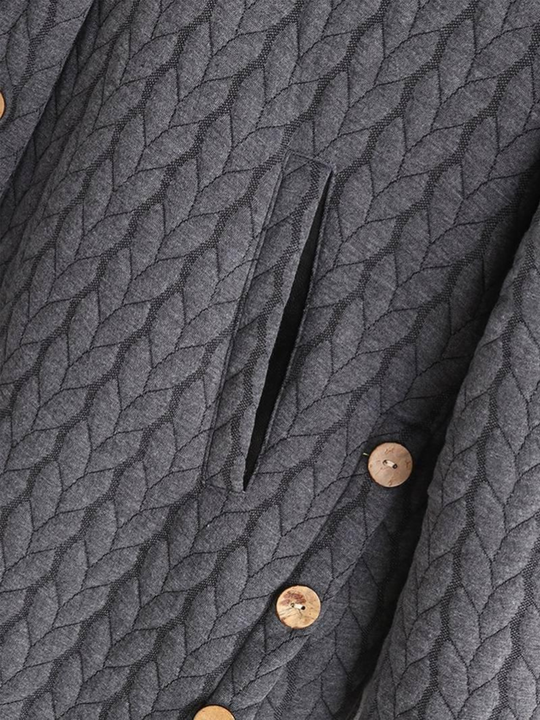 Elegant Hooded Winter Coat for Women - Long & Button-Up