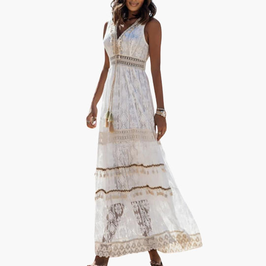 Boho Summer Dress - Sleeveless High-Low Midi for Women - IsabellaMae