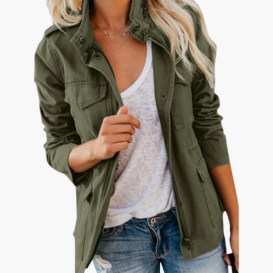 Chic Zip-Up Jacket for Women - Modern Casual Outerwear