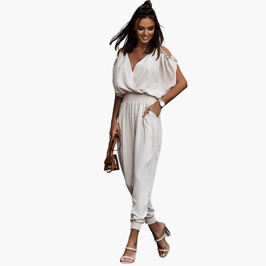 Wide-Leg Jumpsuit - For Women’s Summer Casual Comfort