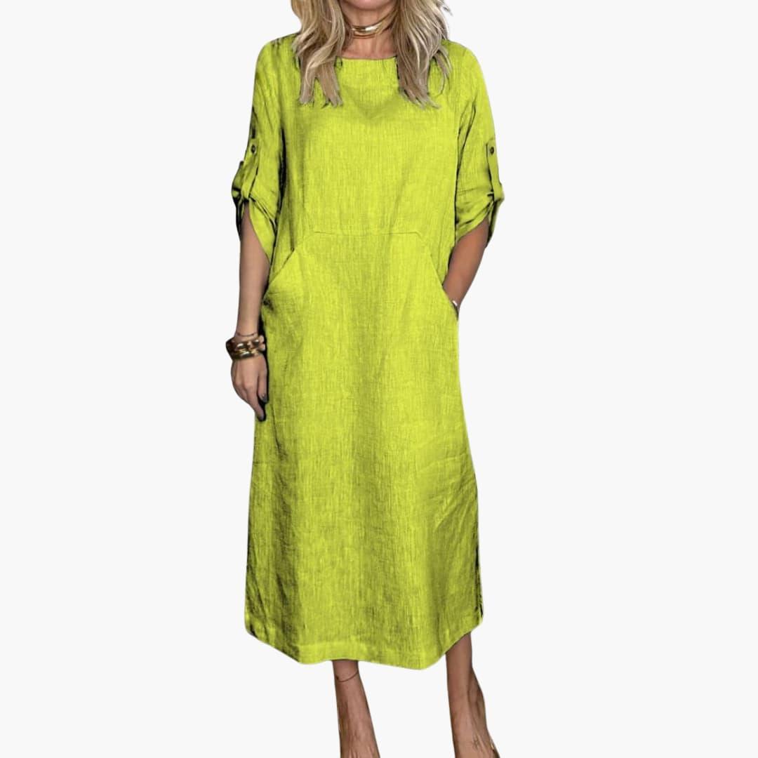 Summer Shift Dress with Pockets for Women - Casual Fit