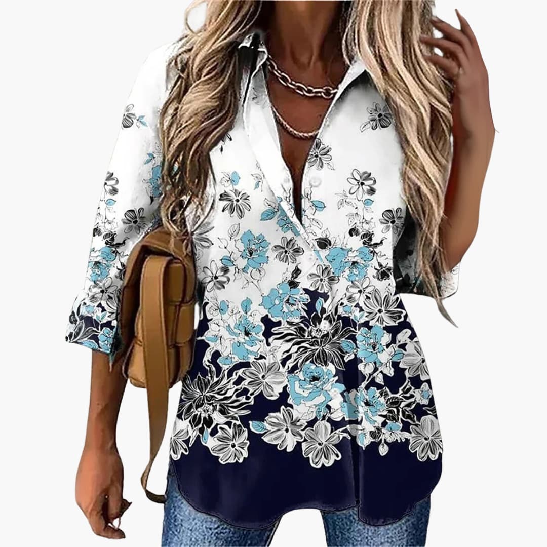 Loose Fit Floral Blouse for Women - Lightweight & Stylish