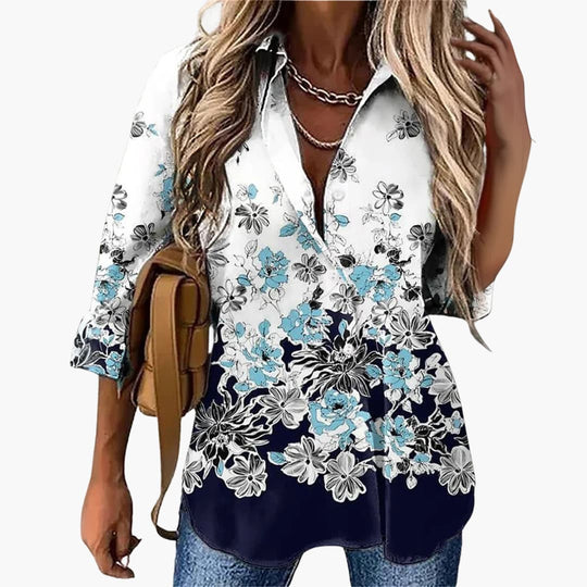 Loose Fit Floral Blouse for Women - Lightweight & Stylish