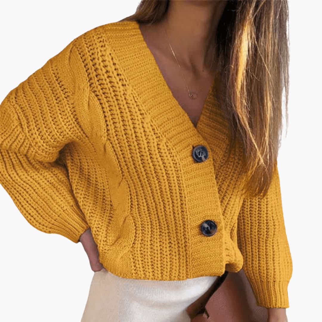 Button-Up Knit Cardigan for Women – Cozy & Elegant Layering - IsabellaMae