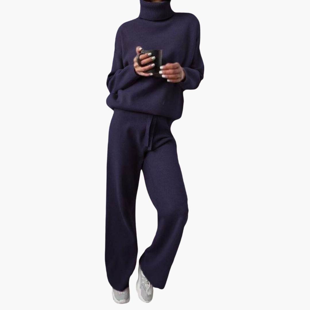 Knitted Lounge Set for Women – Cozy, Wide Leg, Modern Fit