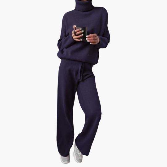 Knitted Lounge Set for Women – Cozy, Wide Leg, Modern Fit