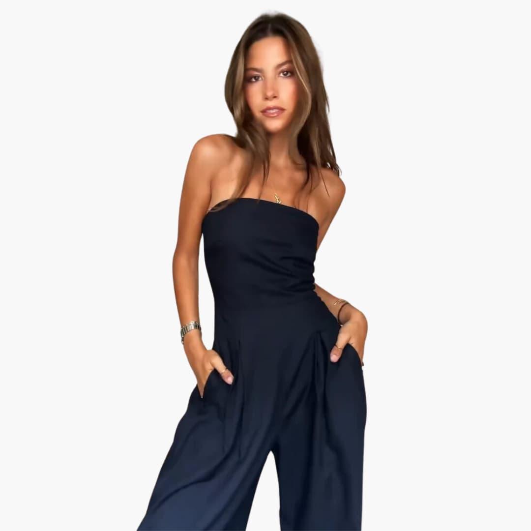 Chic Cotton Jumpsuit – Women's Versatile All-Day Style