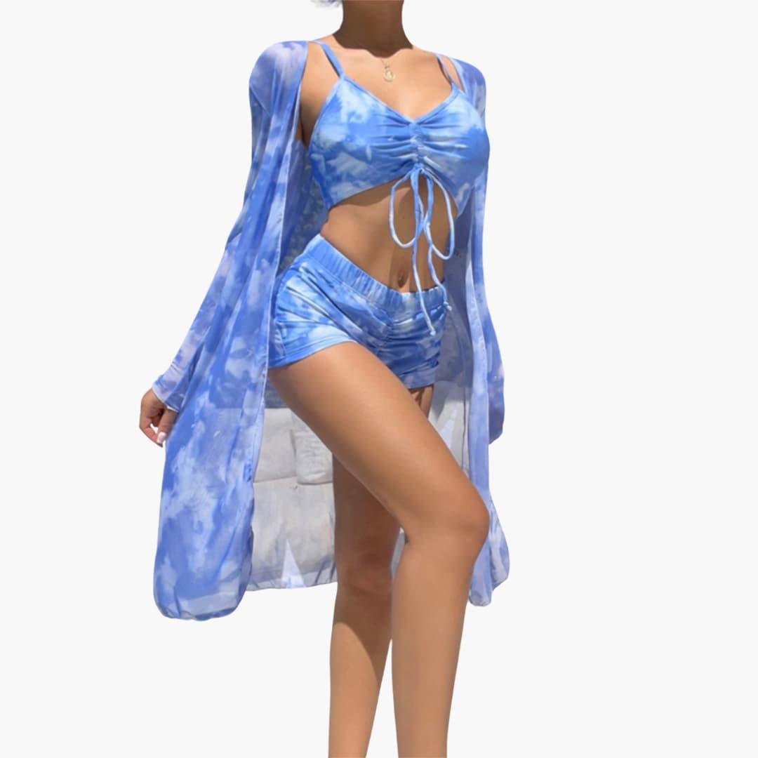3-Piece Swimsuit Set with Cover-Up – Women's Beachwear - IsabellaMae