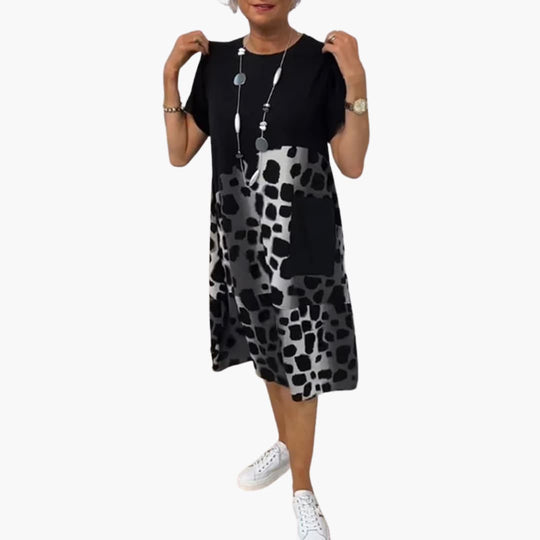 Summer Dress - Women’s Loose Casual Fit with Animal Print