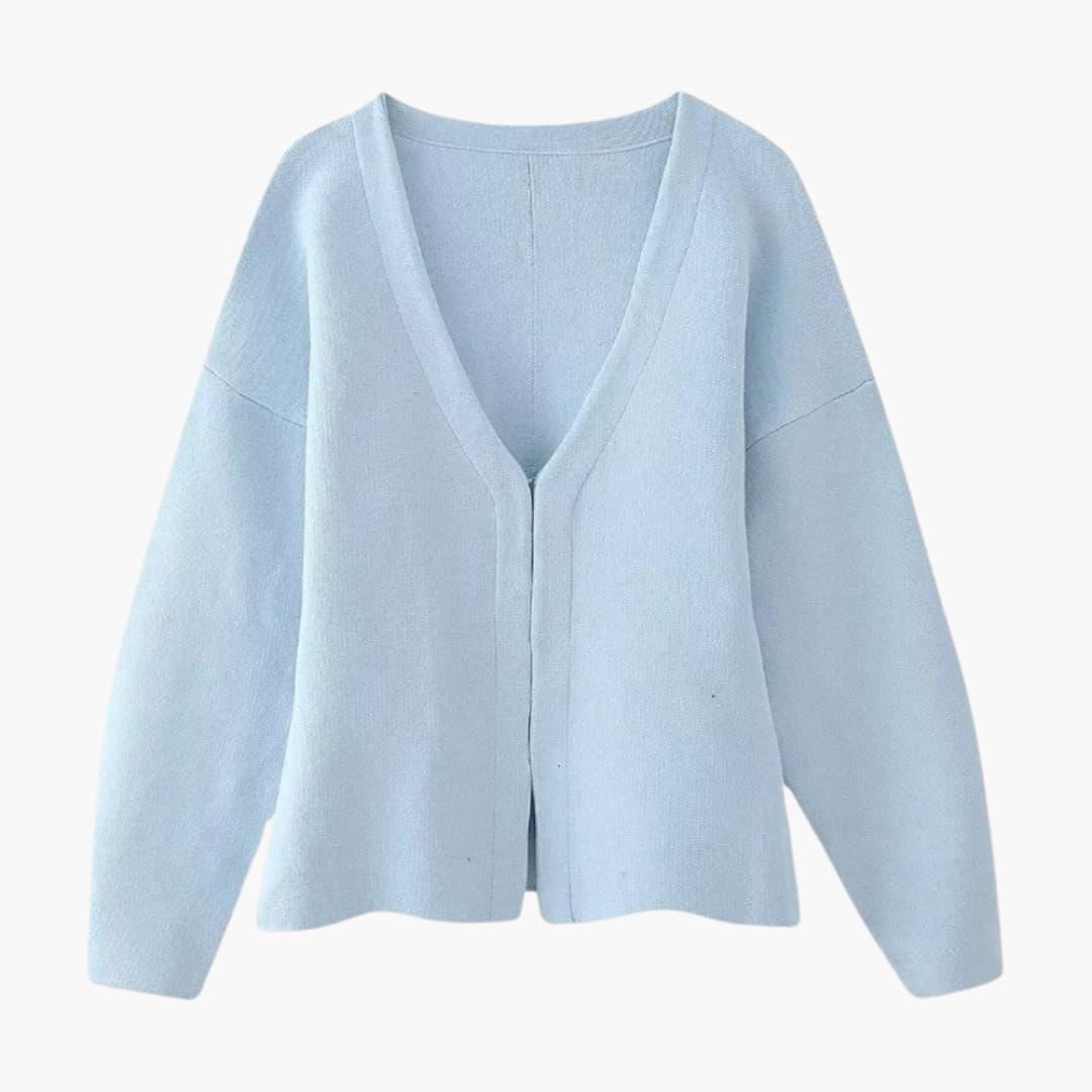 Fitted Knit Cardigan for Women - Lightweight Slim Fit Style