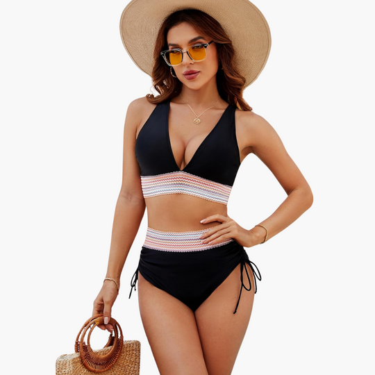 High-Waisted Bikini Set for Women – Chic Two-Piece Swimwear