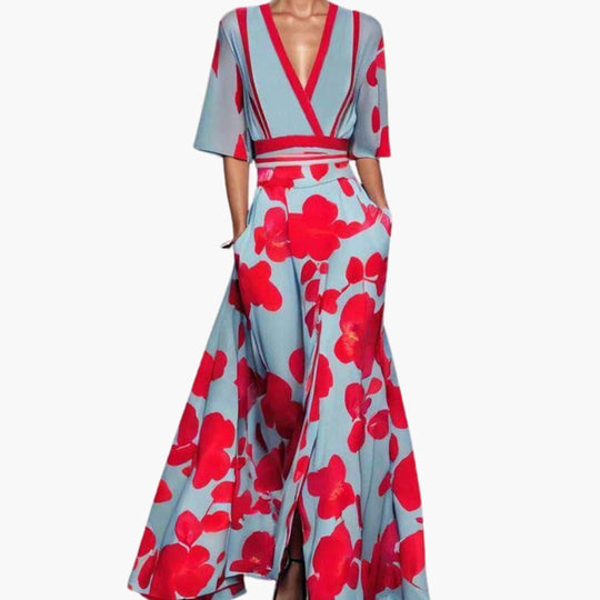 Elegant Long Sleeve Midi Dress - Formal Wear for Women