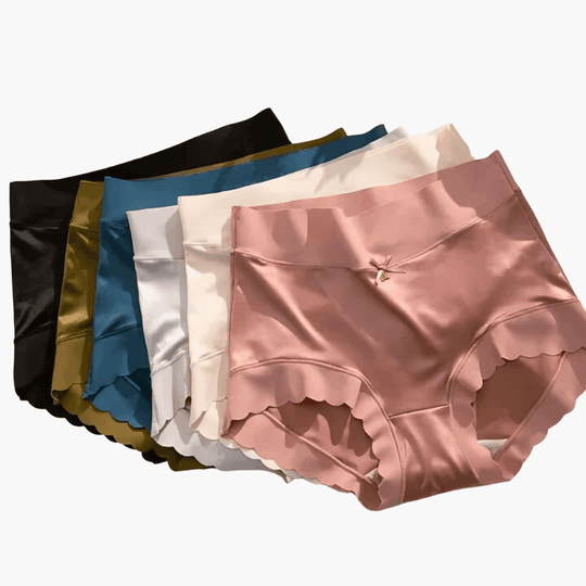 Silk High-Waist Panties - Seamless Luxury for Women Daily